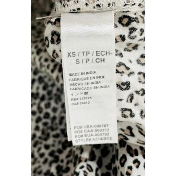 Amuse Society Maxi Dress XS/S Leopard Print Side Slit Button Up Breathable Boho - Picture 8 of 11